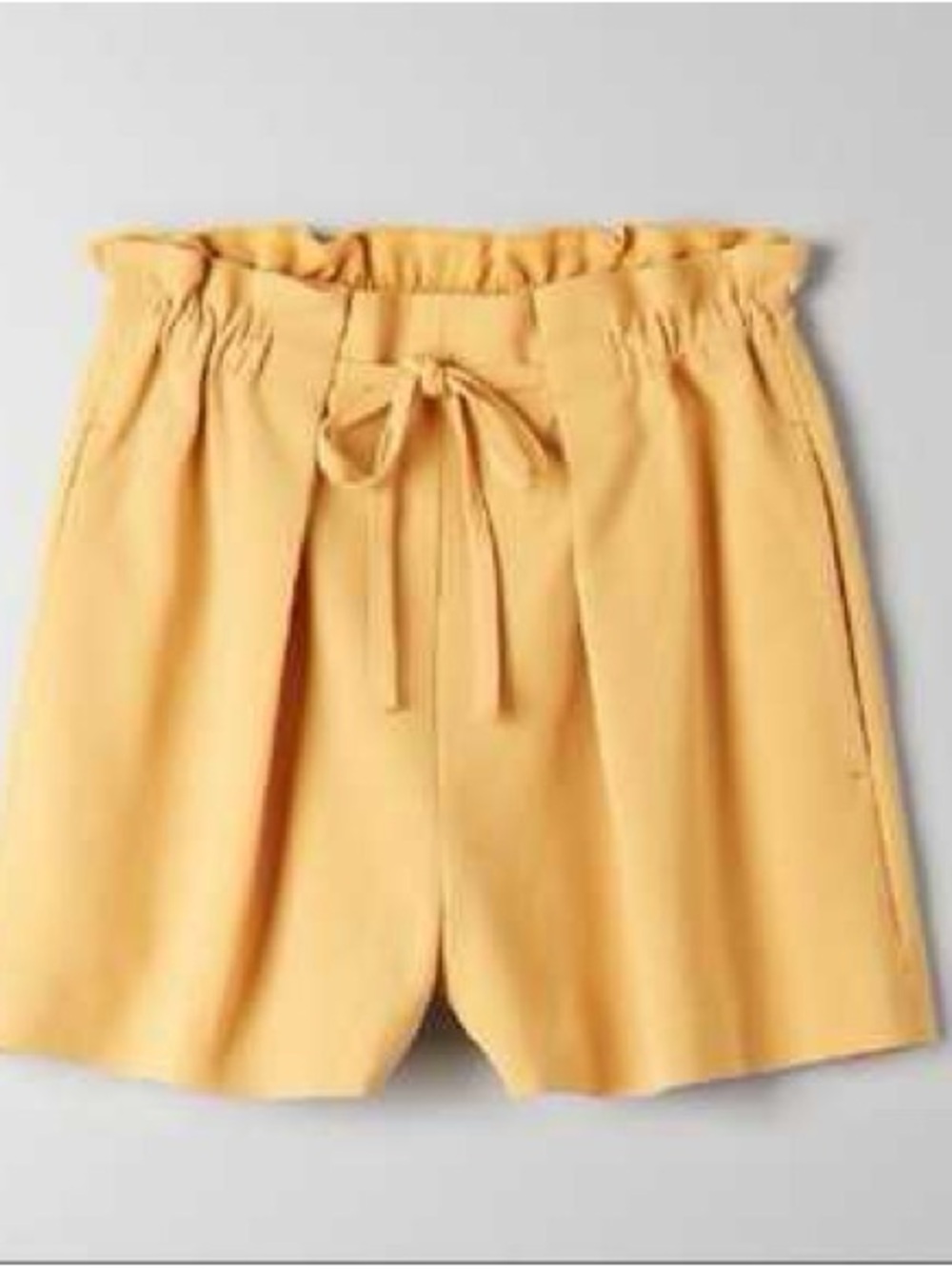 Aritzia Babaton Salim Shorts Mustard Yellow Paperbag High Rise XS